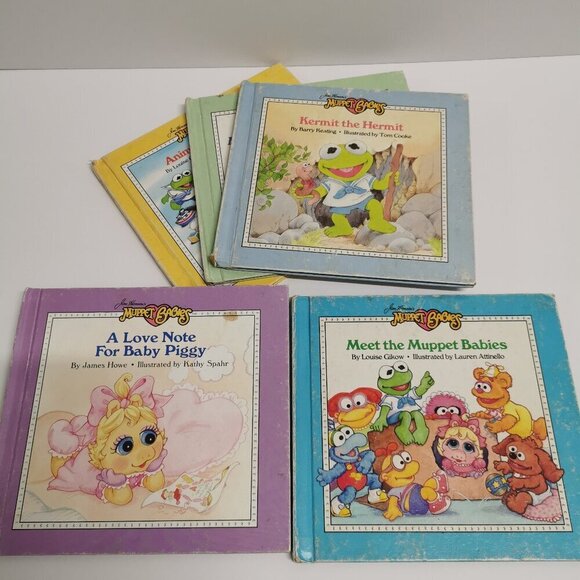 Muppet Babies Books Set of 5 Vintage Jim Henson Kids Stories Miss Piggy Kermit F - Picture 2 of 9